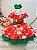 Vestido Infantil Vermelho e Verde Ursinhos Natal Festas - Imagem 1