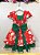 Vestido Infantil Vermelho e Verde Ursinhos Natal Festas - Imagem 6