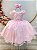 Vestido Infantil Rosa Claro Jardim Encantado Renda Festas - Imagem 7