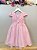 Vestido Infantil Rosa Claro Jardim Encantado Renda Festas - Imagem 6