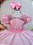 Vestido Infantil Rosa Claro Tule Bordado com Glitter Daminhas - Imagem 2