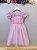 Vestido Infantil Rosa Claro Tule Bordado com Glitter Daminhas - Imagem 5