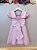 Vestido Infantil Rosa Claro Tule Bordado com Glitter Daminhas - Imagem 6