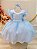 Vestido Infantil Azul Claro Saia Tule e Glitter - Imagem 5