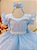 Vestido Infantil Azul Claro Saia Tule e Glitter - Imagem 6