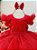 Vestido Infantil Vermelho Saia Tule e Glitter Daminha - Imagem 6