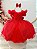 Vestido Infantil Vermelho Saia Tule e Glitter Daminha - Imagem 5