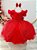 Vestido Infantil Vermelho Saia Tule e Glitter Daminha - Imagem 1