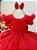 Vestido Infantil Vermelho Saia Tule e Glitter Daminha - Imagem 2