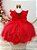 Vestido Infantil Vermelho Saia Tule e Glitter Daminha - Imagem 4