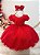 Vestido Infantil Vermelho Busto Strass Festas - Imagem 1