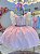 Vestido Infantil Circo Busto Com Strass e Babados Festas - Imagem 2