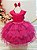 Vestido Infantil Saia Rosa Babados e Glitter - Imagem 1