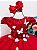 Vestido Infantil Vermelho Renda Aplique Flores Borboletas - Imagem 2