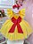 Vestido Infantil Bela e a Fera Com Babados e Strass - Imagem 4