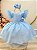 Vestido Infantil Princesa Frozen Elza Anna Azul Claro Festas - Imagem 1