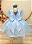 Vestido Infantil Princesa Frozen Elza Anna Azul Claro Festas - Imagem 4