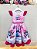 Vestido Infantil Pink Lilo Stitch e Angel Apaixonados Festas - Imagem 5
