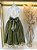 Vestido Infantil Off White Saia Verde Oliva Daminha Longo - Imagem 6