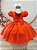 Vestido Infantil Terracota Busto Plissado Festas Glitter - Imagem 4
