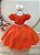 Vestido Infantil Terracota Busto Plissado Festas Glitter - Imagem 1