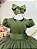 Vestido Infantil Verde Oliva Daminha Festas Midi - Imagem 2