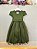 Vestido Infantil Verde Oliva Daminha Festas Midi - Imagem 5