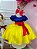 Vestido Fantasia Infantil Branca de Neve Capa Tiara e Luva - Imagem 5