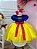 Vestido Fantasia Infantil Branca de Neve Capa Tiara e Luva - Imagem 7