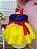 Vestido Fantasia Infantil Branca de Neve Capa Tiara e Luva - Imagem 1
