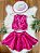 Conjunto Country Rosa Fantasia Infantil da Boiadeira Pink Festas - Imagem 6
