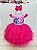 Vestido Infantil Pink Lilo Stitch e Angel Saia Babado Festas - Imagem 1