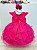 Vestido Infantil Rosa Chiclete Minnie Saia Glitter Festas - Imagem 4