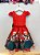 Vestido Infantil Vermelho Ursinhos Neve Festas Natal - Imagem 5
