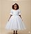 Vestido Infantil Branco Lese Midi Festa Luxo Casamento - Imagem 1