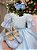 Vestido Infantil Azul Bebe Lese Midi Festa Luxo Casamento - Imagem 3