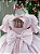 Vestido Infantil Rosa Bebe Lese Midi Festa Luxo Casamento - Imagem 7