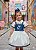 Vestido Infantil Off com Colete Jeans Blogueirinha - Imagem 1