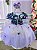Vestido Fantasia Halloween Saia Lilas Infantil Bruxinha - Imagem 1