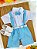 Conjunto Infantil Camisa Branca Short Susp. e Gravata Azul - Imagem 5