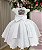 Vestido Infantil Festa Luxo Ravena Branco - Imagem 4