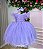 Vestido Infantil Lilas Com Renda Casamentos Festas Angelie - Imagem 5