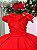 Vestido Infantil Festa Luxo Vermelho Ravena - Imagem 6