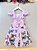 Vestido Infantil Jardim das Borboletas Rosa Luxo Cinto - Imagem 6