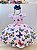 Vestido Infantil Jardim das Borboletas Rosa Luxo Cinto - Imagem 7