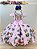 Vestido Infantil Jardim das Borboletas Rosa Luxo Cinto - Imagem 4