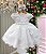 Vestido Jardim Encantado Branco Festa Infantil - Imagem 6