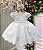 Vestido Jardim Encantado Branco Festa Infantil - Imagem 1