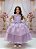 Fantasia Infantil Princesa Rapunzel Glitter Com Luvas - Imagem 1