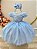 Vestido Infantil Azul Claro Busto Nervura Festas Daminhas - Imagem 1